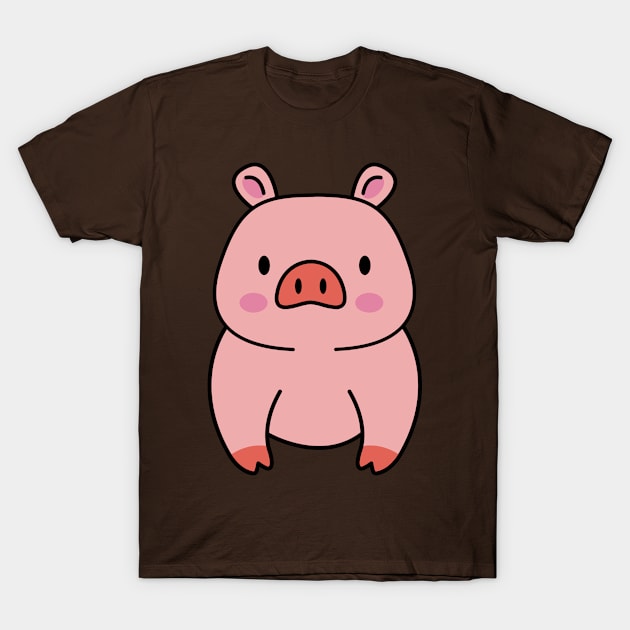 Adorable Pig T-Shirt by Shapes and Colors